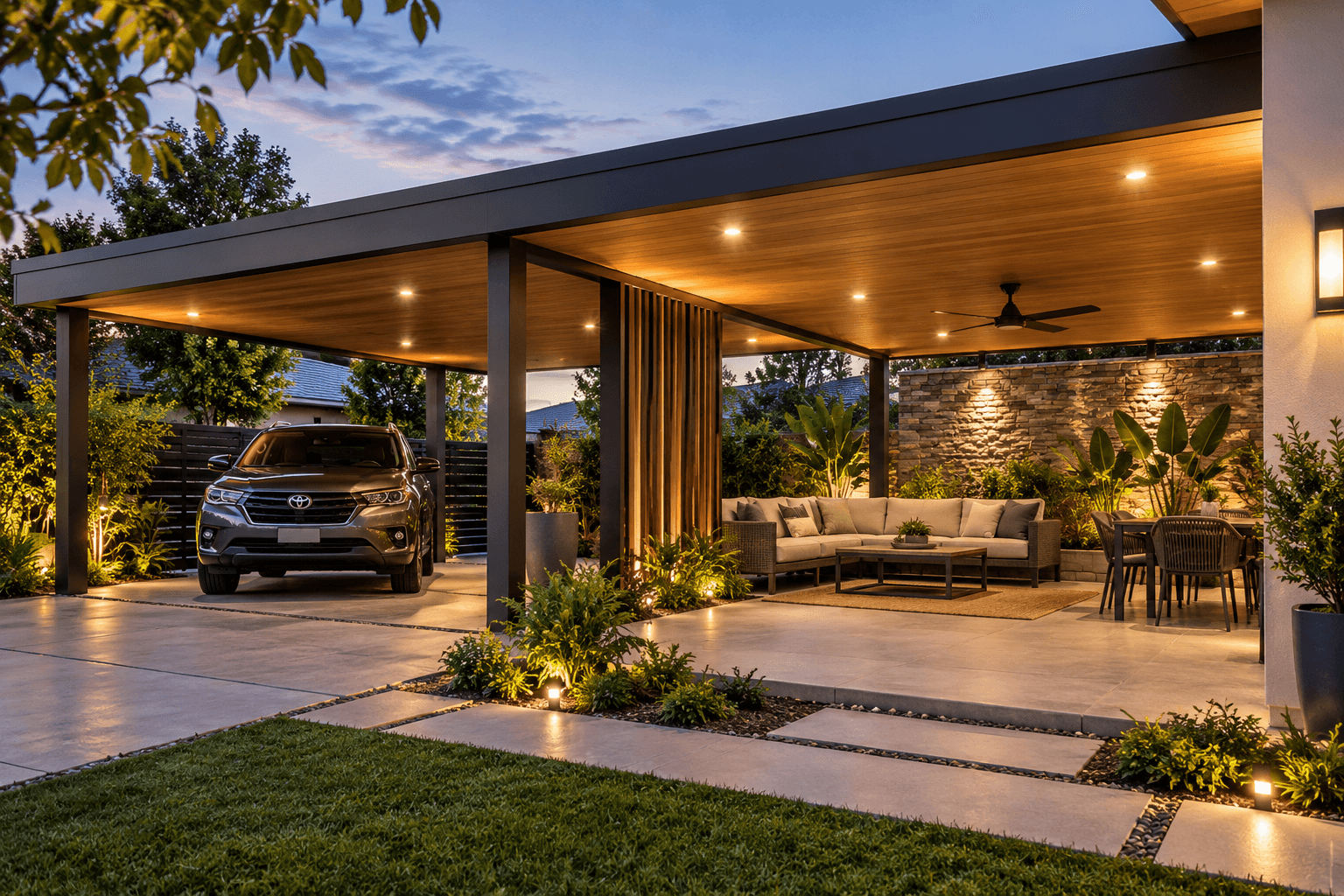 Carport and patio by Master Roofing Services