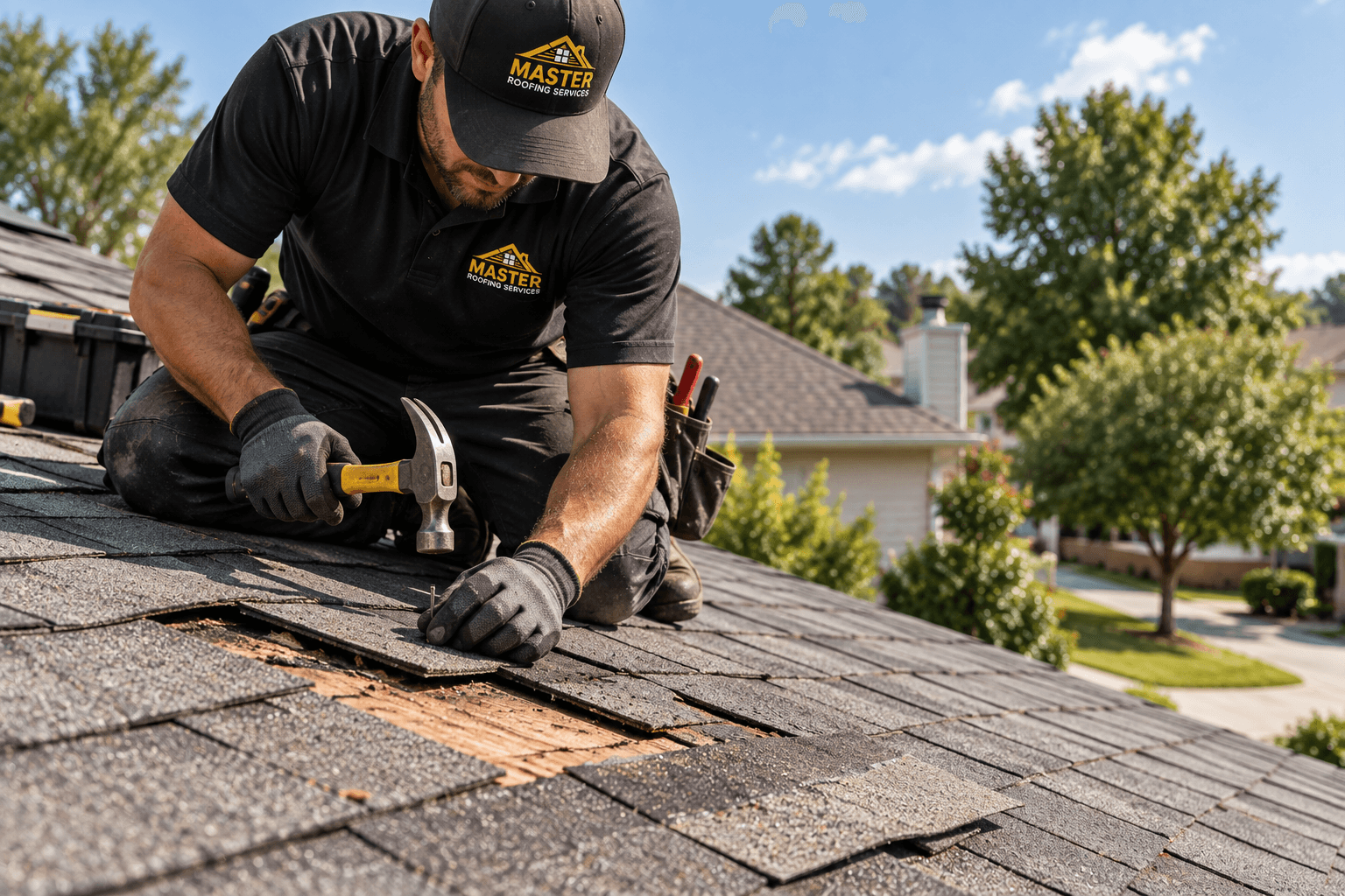 Residential roof repairs by Master Roofing Services